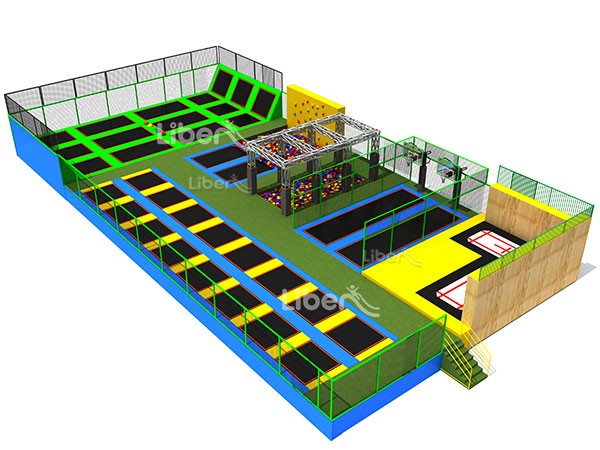 Kids Indoor Rectangular Trampoline Park Producer China